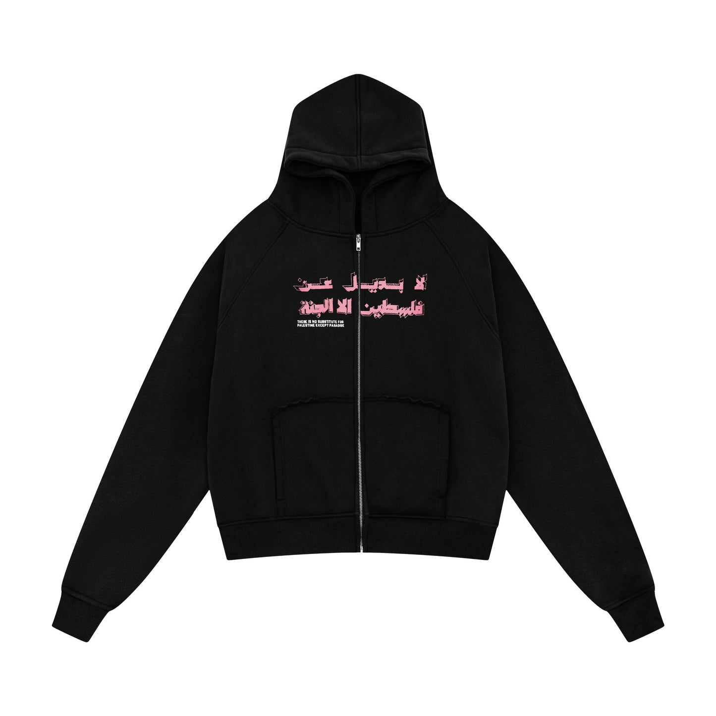 JUSTICE ZIPPER [PINK ON BLACK]