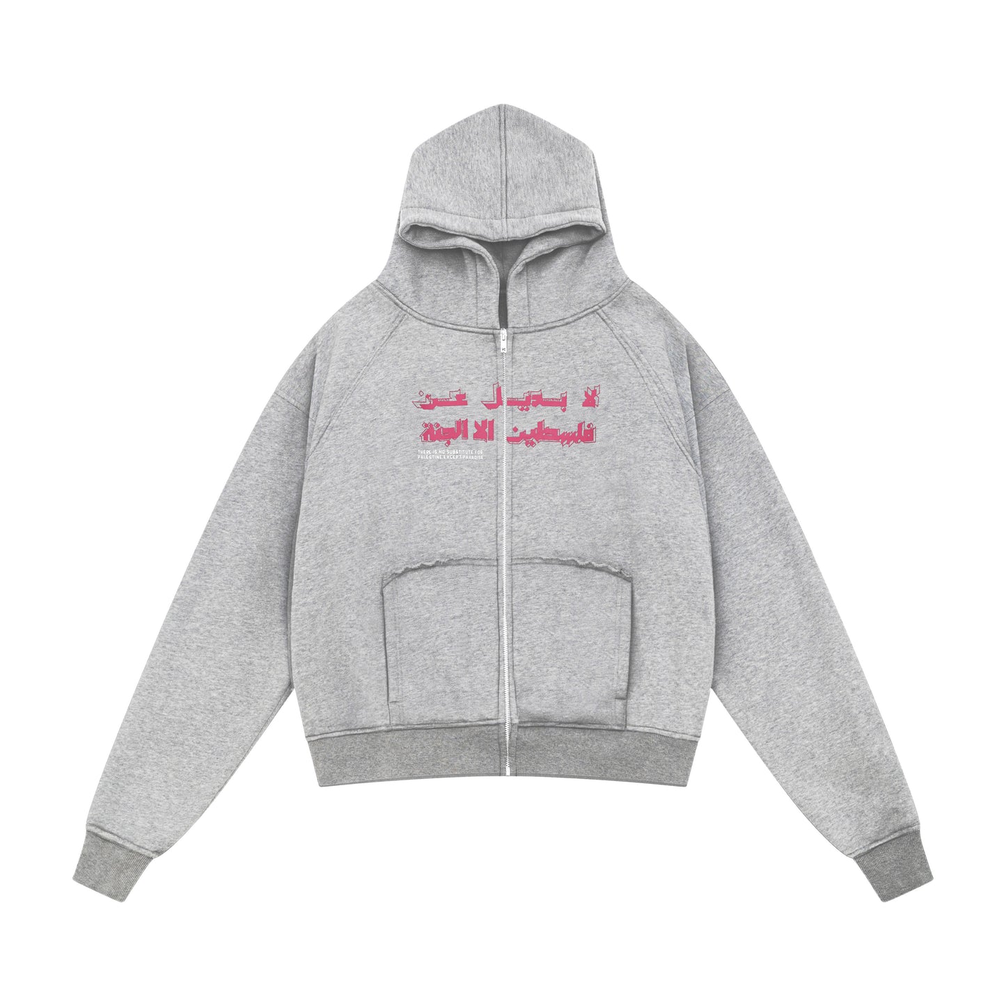 JUSTICE ZIPPER [PINK ON GREY]